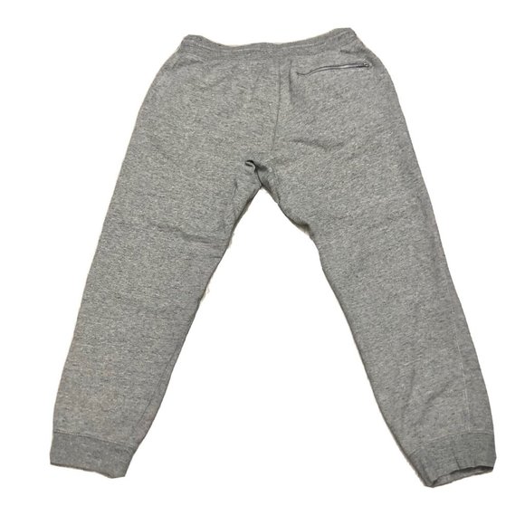 Nike Mens Large Gray Sweatpants Metal Zipper Pocket Elastic Leg Opening - Picture 2 of 7